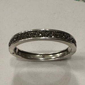 Brighton Elegant Silver and Black Rock Crystal Women's Bracelet